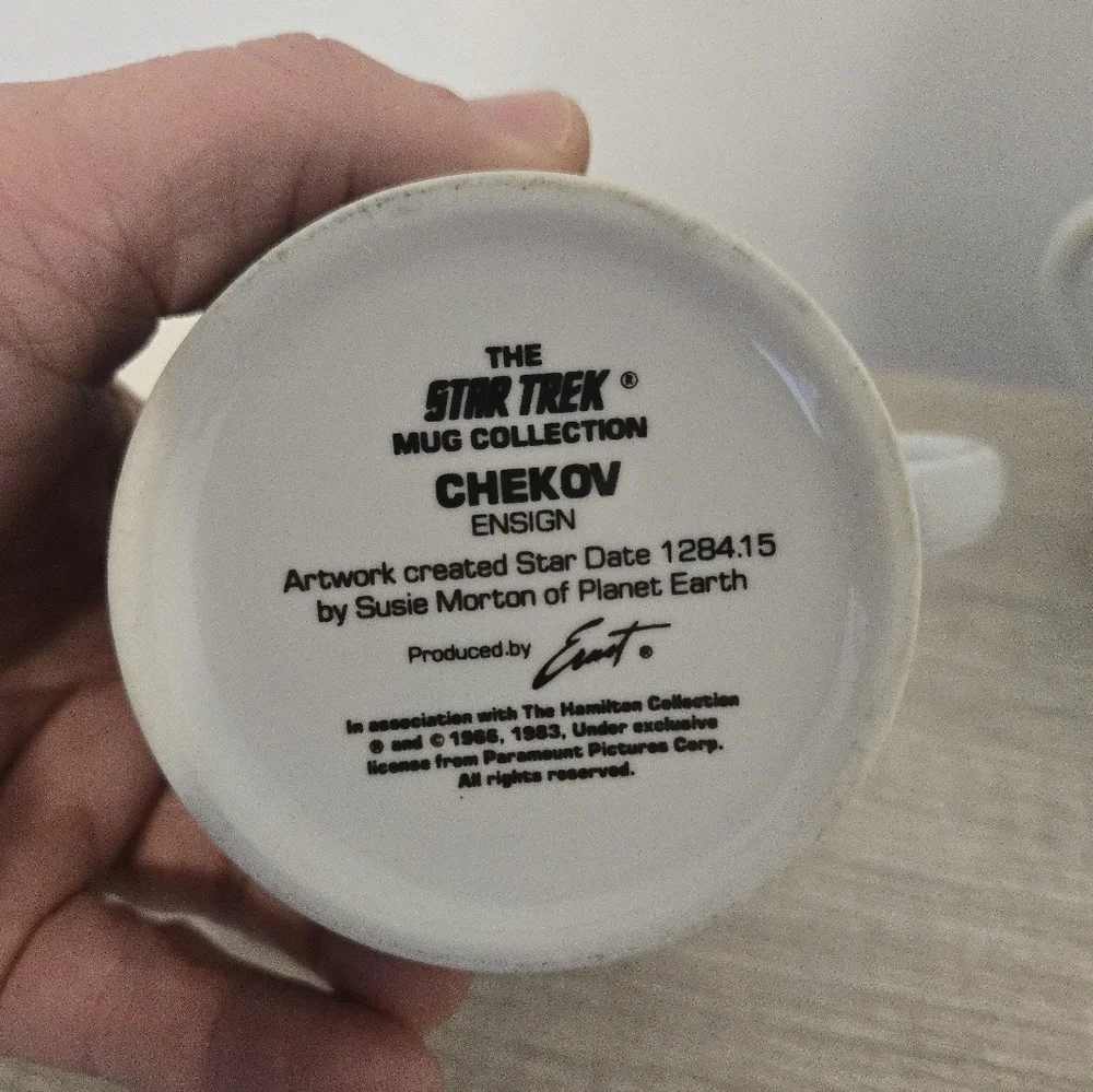 Vintage Star Trek Mug Chekov Art By Susie Morton 1966-1983 Older Version